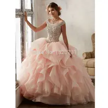 Бальное Платье синее пышное платье роскошное расшитое бисером и блестками дебютантное платье 15 лет