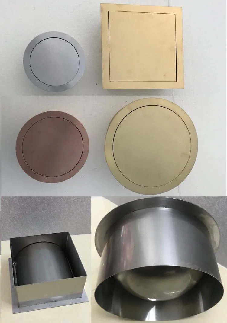 

funssor 304 stainless steel Built-in Recessed Counter top bench top waste bin flap Swing cover Lid Kitchen Hotel Public