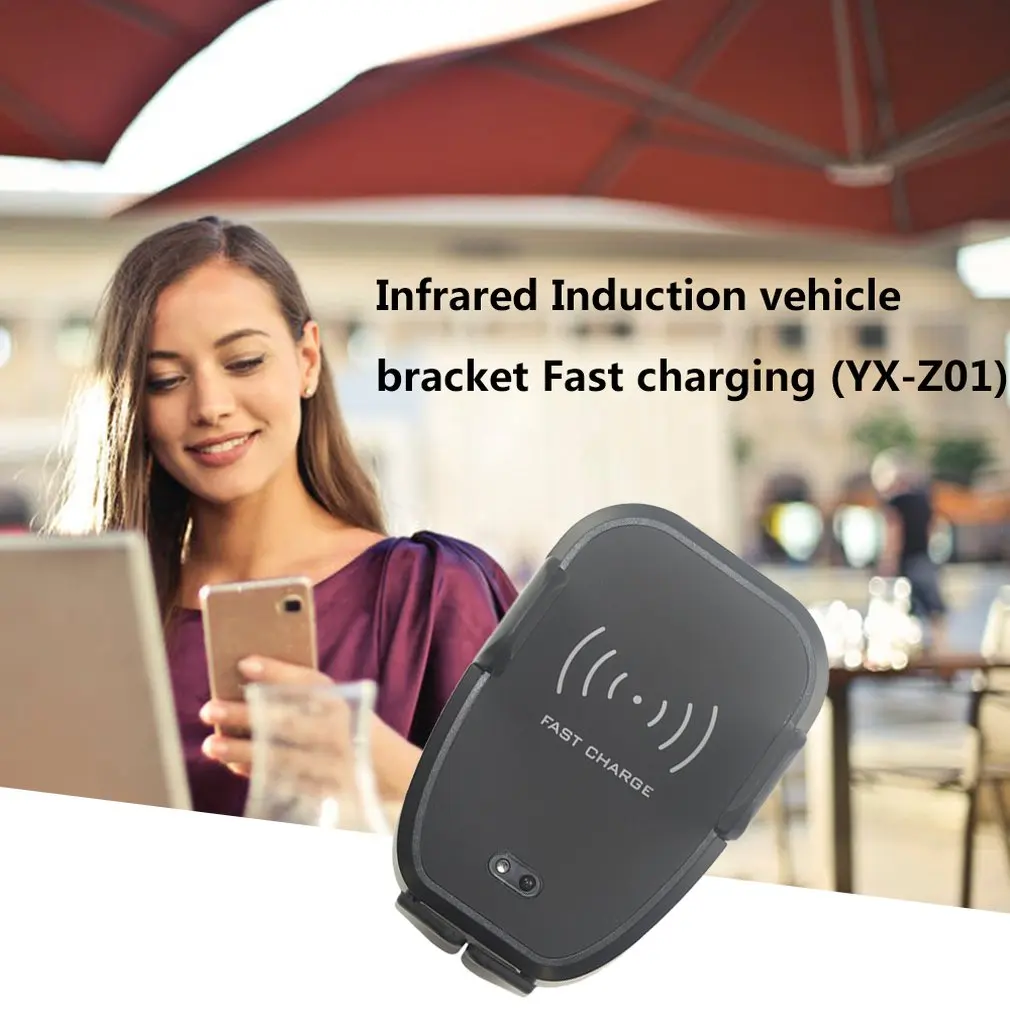 

Mobile Phone Wireless Charger Car Metal Charge Stent Charging Stand Fast Charger Dock with Vent Clip for Qi-enabled Devices