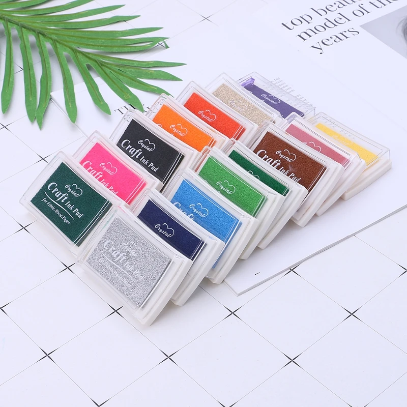 

15colors DIY Scrapbooking Vintage Crafts Ink pad Colorful Inkpad Stamps Sealing Decoration Stamp