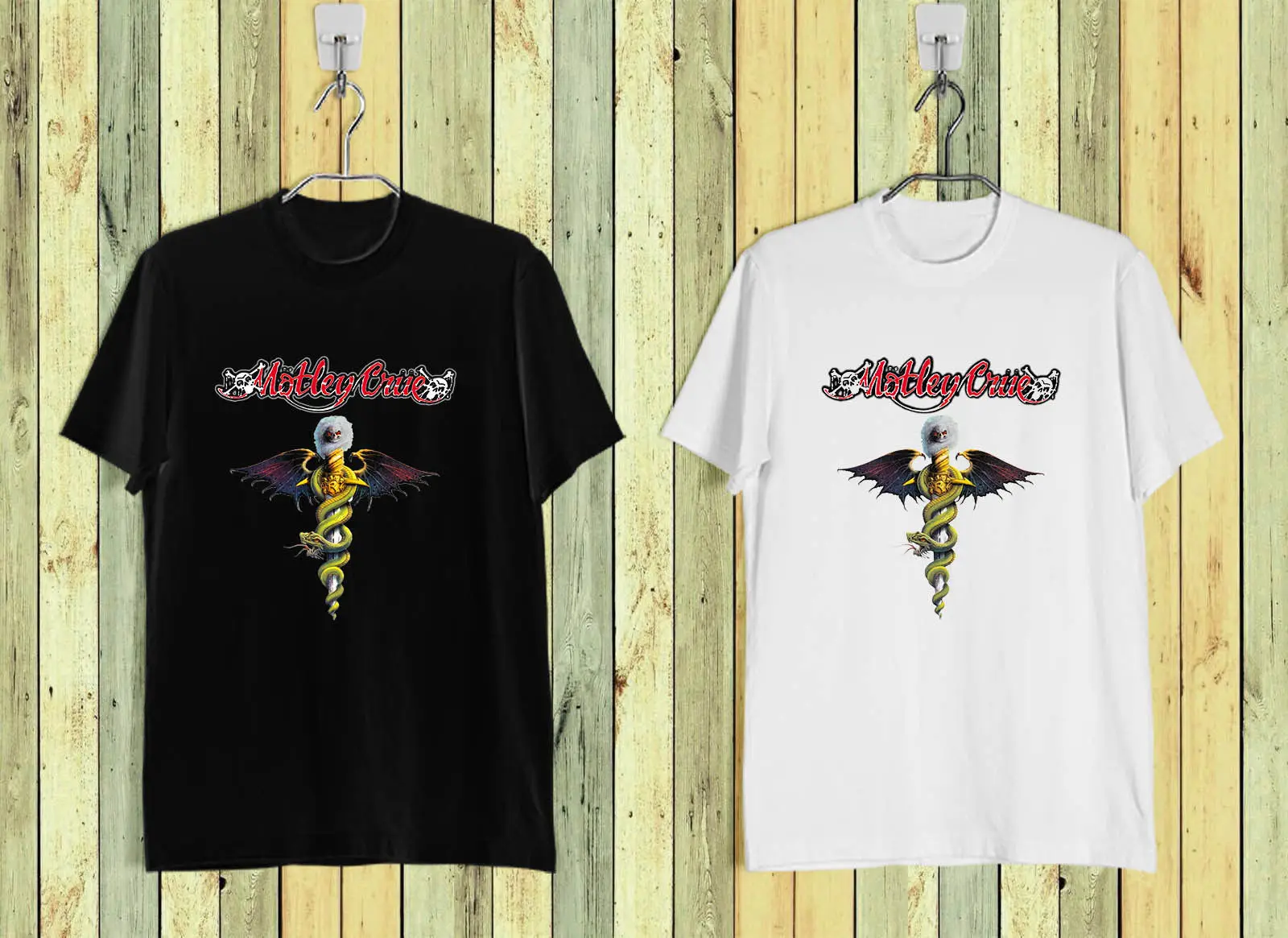 

NEW MOTLEY CRUE Rock Band Dr Feelgood BLACK & WHITE 1SIDE T SHIRT (S-3XL) Brand shirts jeans free shipping t-shirt Classic Qual