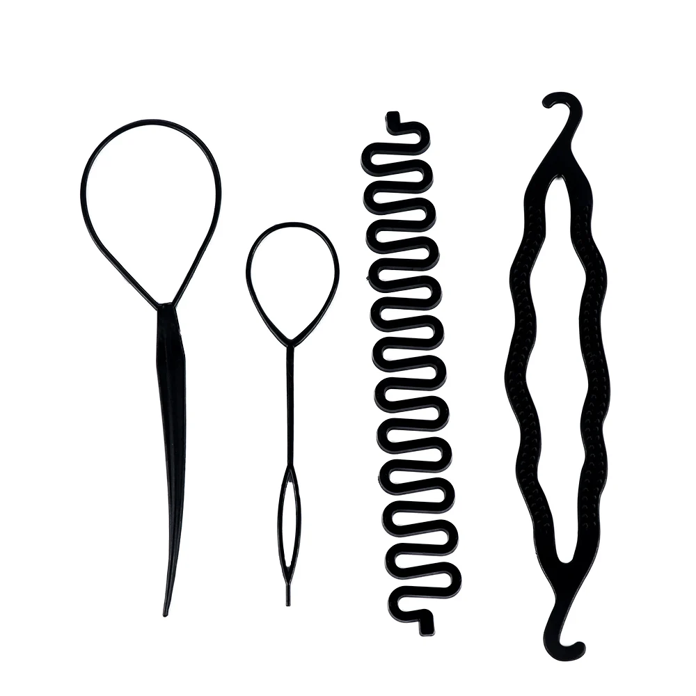 

4 Pcs/Set Hair Braiding Magic Disk Hair Stick Hair Clip Twist Curler Tools Set Women Fashion Styling Tools Hot Sale