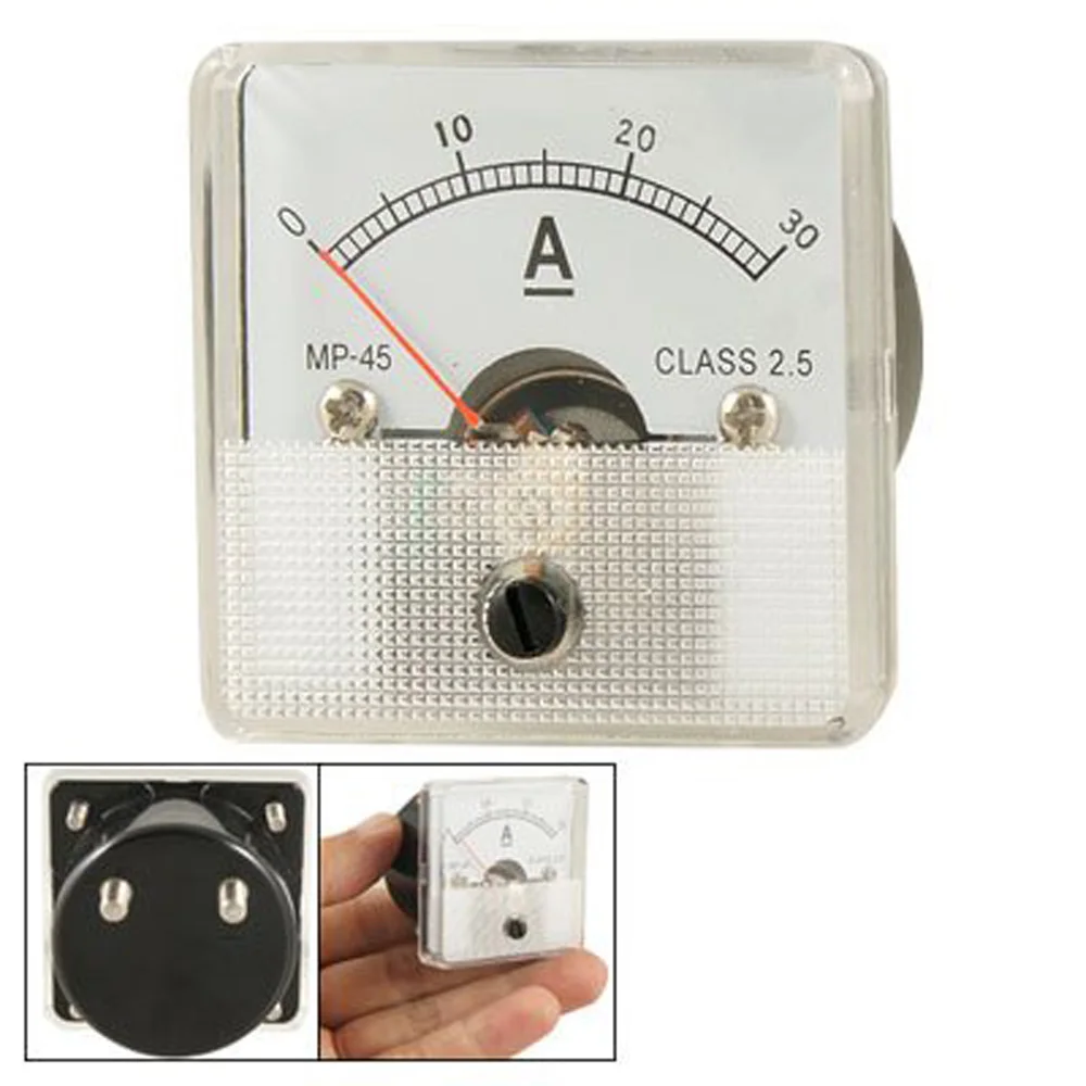 WSFS Hot MP 45 DC 30A AMP Ammeter Panel Meter w Installing Partsin
