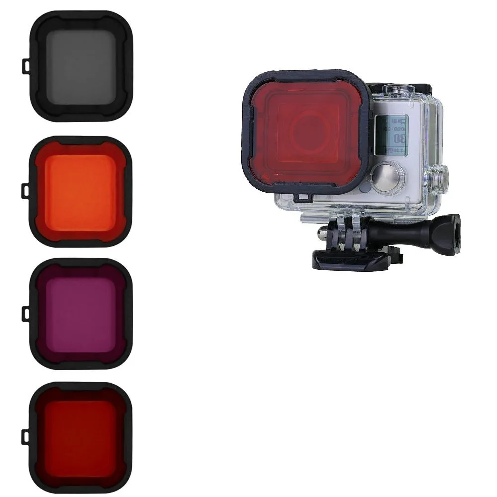 Wrumava для экшн камеры Gopro HERO 3 + 4 действие Камера фильтров объектива подводного