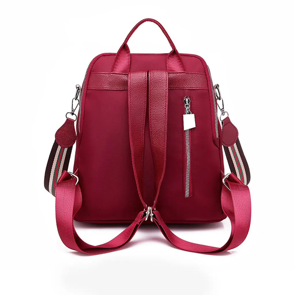 Рюкзак Mochila Escolar женский кожаный рюкзак винтажный Одноцветный на молнии школьные