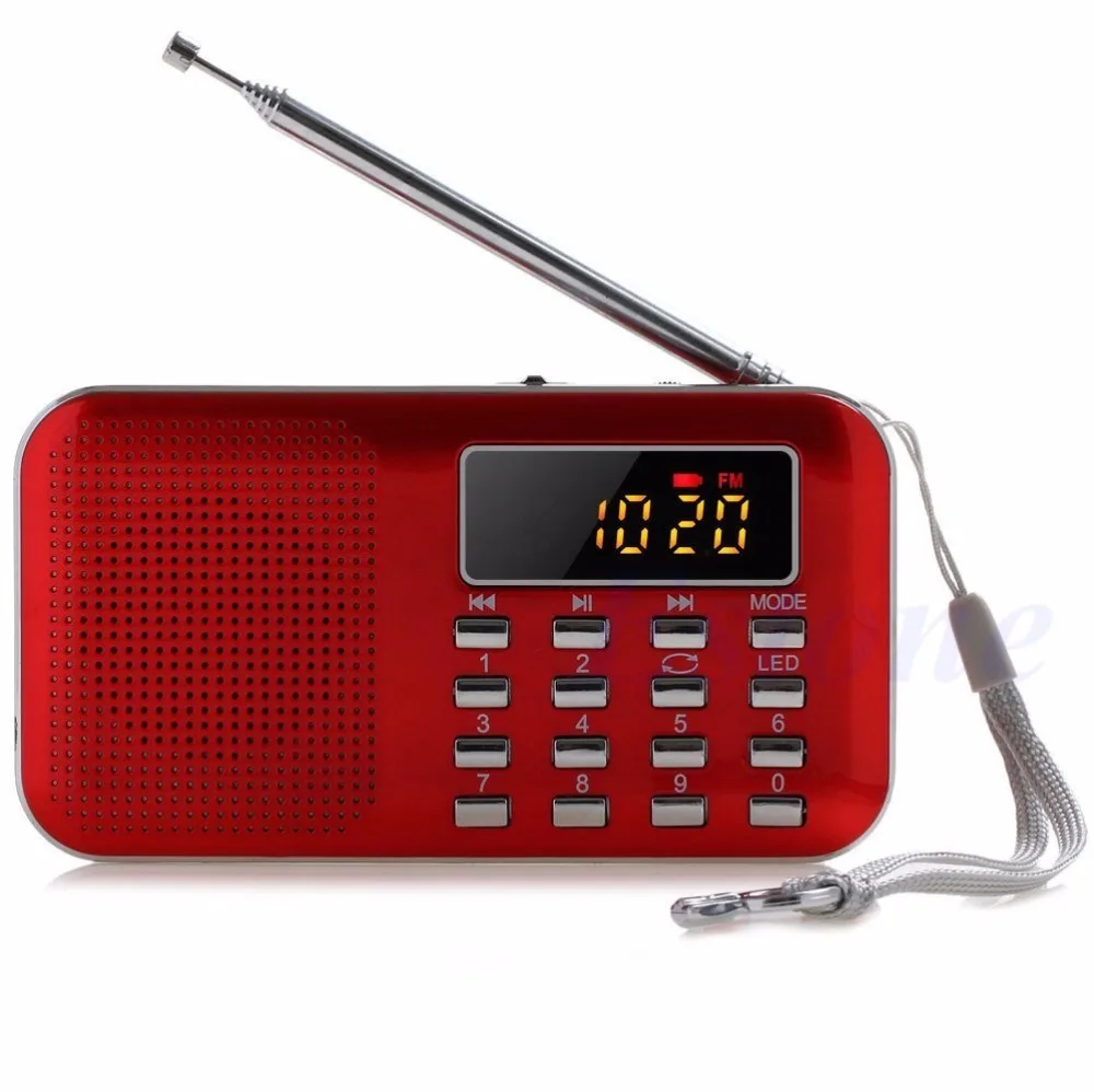 Мини портативный lcd цифровой fm-радио динамик USB Micro SD TF карта Mp3 музыкальный плеер горячая распродажа