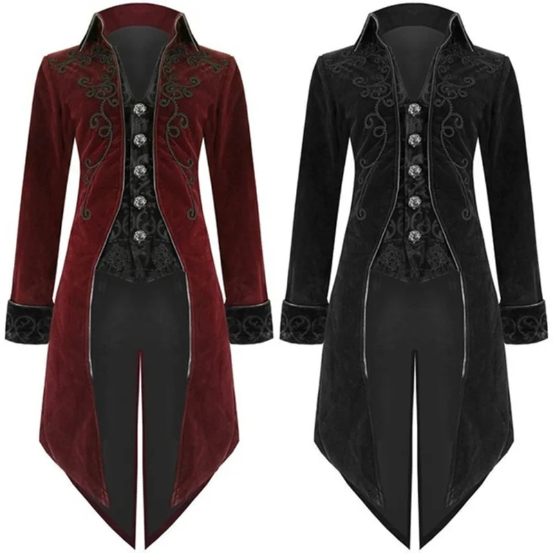 Мужское пальто длинная куртка Готический стимпанк VTG Regency Highwayman винтажный