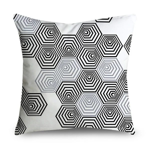 Серый геометрический декоративный чехол для подушки, домашний декор, мягкая полиэфирная наволочка для дивана 45*45 см, диванная подушка, наволочка, чехол - Цвет: 13