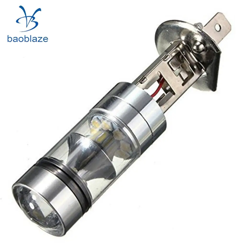 2X H1 10000K 100W Светодиодный 20SMD проектор противотуманный дальнего света лампа авто