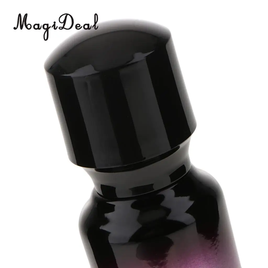 55ml/100ml Purple Glass Travel Empty Bottle with Black Treatment/Lotion Pump for Aromatherapy Lotions Beauty Gels Serums