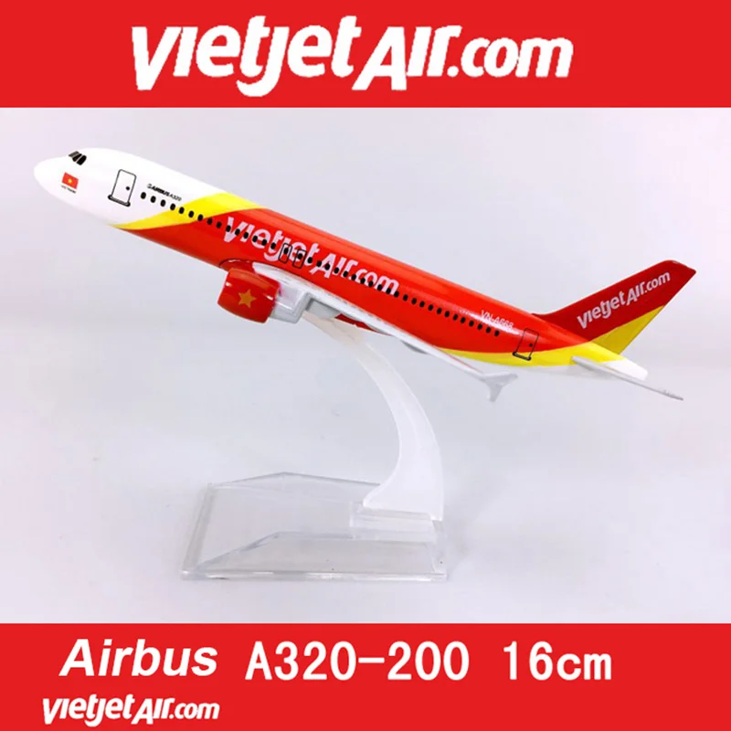 16 см 1:400 Airbus A320-200 модель Vietjetair вьетнамская авиакомпания с базовым сплавом модель самолета коллекционный дисплей