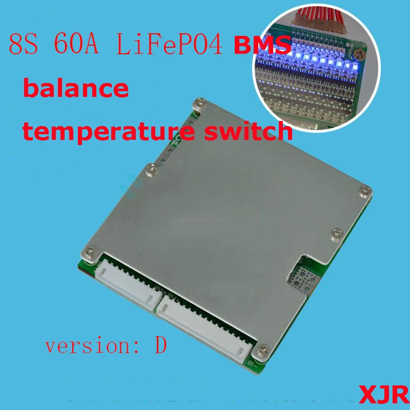 8S 60A версия D LiFePO4 BMS/PCM/PCB плата защиты батареи для 8 пакетов 18650 батареи с балансом w/Temp