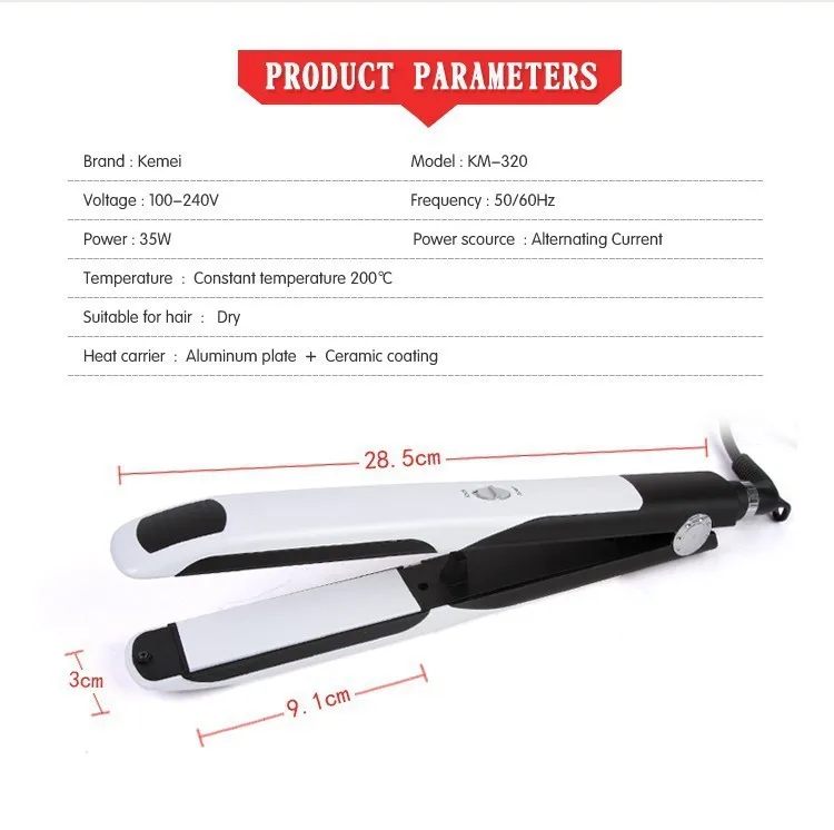 Kemei320 New Flat Iron Straightening Irons Styling Tools 110v 240v Professional Hair Straightener Free Shipping Iron Straightener Professional Hair Straightenerflat Iron Straightener Aliexpress