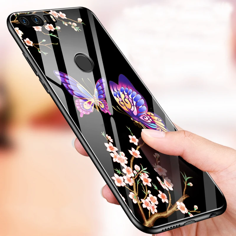 Чехол GKK для huawei P9 P8 lite 2017 задняя крышка из стекла и мягкого ТПУ Оригинальная