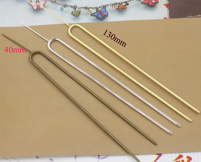 10pcs/lot 130mm simple hair clip bobby pin jewelry findings– silver/gold/bronze plated color option