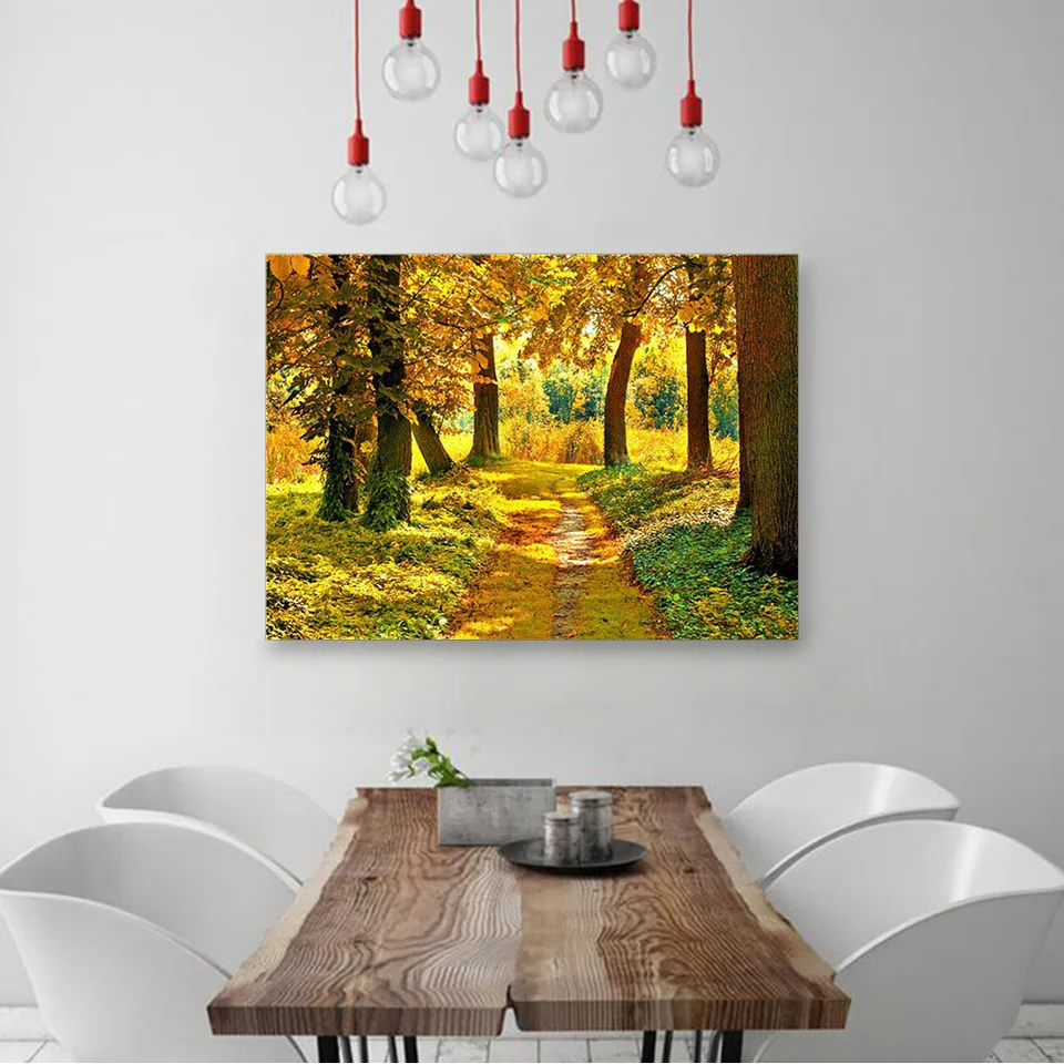 Canvas Wall Art Tree Path Lichen Leaves Nature Photography Prints 48x34 Inch 120x 85 Cm Canvas Wall Art Wall Artcanvas Wall Aliexpress