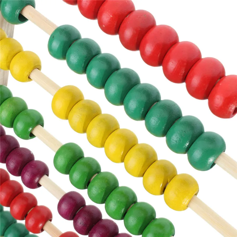 100 Бусины деревянные счеты подсчет номер Дошкольное малыш математика обучения преподавание игрушка подсчета Бусины математика обучения Развивающие игрушки