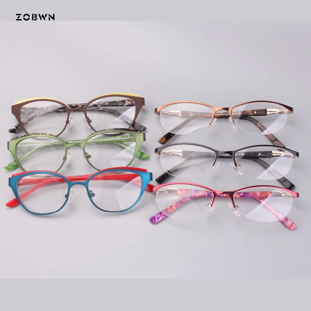 Schwarz Eye Rand Qualität Halb Hohe Vintage Frauen Cat Computer Plain Brillen Brille Rot Gläser Mix Großhandel Metall S1qwqI0