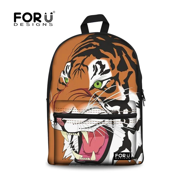 ZJZ245J FORUDESIGNS/Школьные сумки с принтом тигра зебры лисы; Детский рюкзак для подростков; рюкзак для мальчиков; школьный рюкзак; детская сумка; Mochila Escolar - Цвет: ZJZ245J