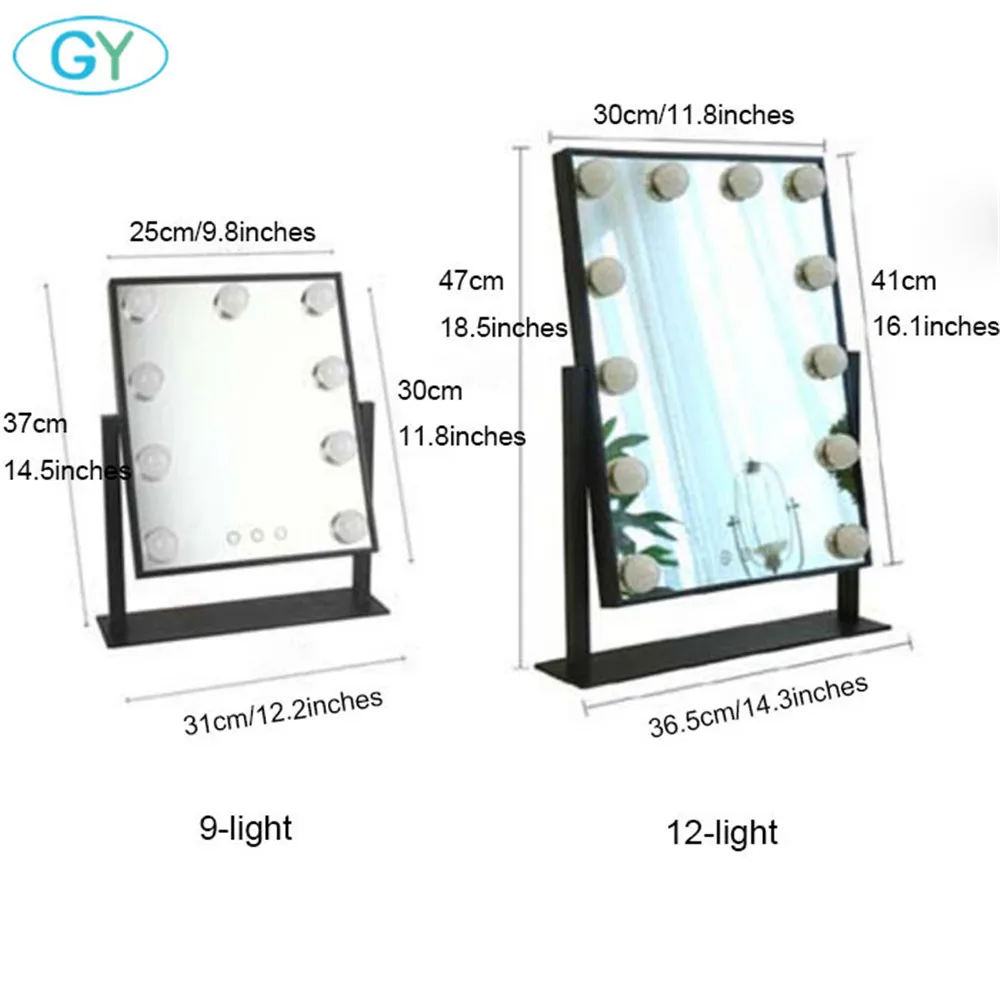 Mirror included Touch dimmable vanity mirror lighthollywood makeup table lampled tocadores para maq