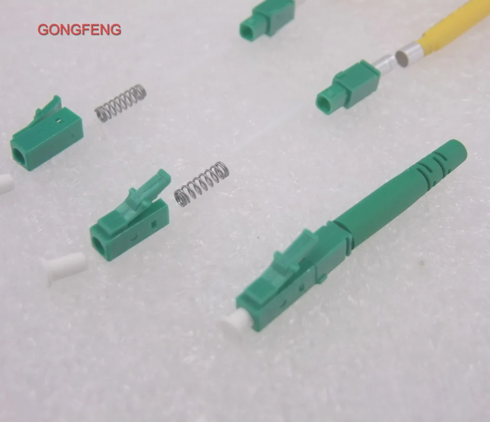GONGFENG 200 шт. новый быстрый оптоволоконный соединитель части LC/APC 0.9 одножильный