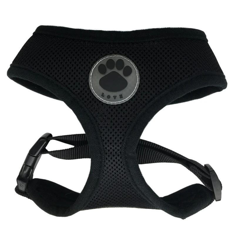 

Wholesale 12pcs/lot "LOVE" Paw Soft Breathable Dog Harness Nylon Mesh Vest for Dogs Adjustable Cat Pet Comfort Chest Strap