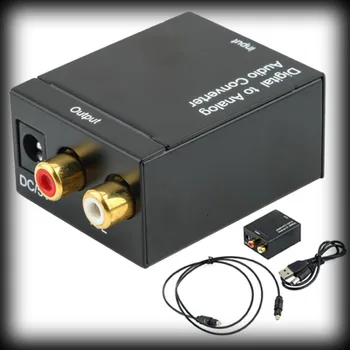 

by dhl or ems 100pcs Digital Adaptador Optic Coaxial RCA Toslink Signal to Analog Audio Converter Adapter Cable