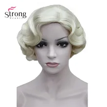 StrongBeauty волнистый парик из синтетических волос с коротким кожным верхом