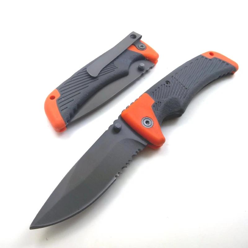 

3pcs/lot, folding knife titanium steel blade + Rubber handle outdoor camping hunting tactical knife survival EDC tools & Box