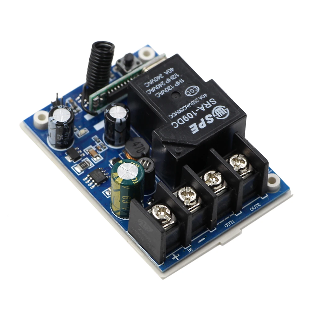 Latest DC 12V 24V 36V 48V 1CH Wireless Remote Control Switch Two Button Transmitters & Receiver 1CH Relay Smart Home 315/433Mhz