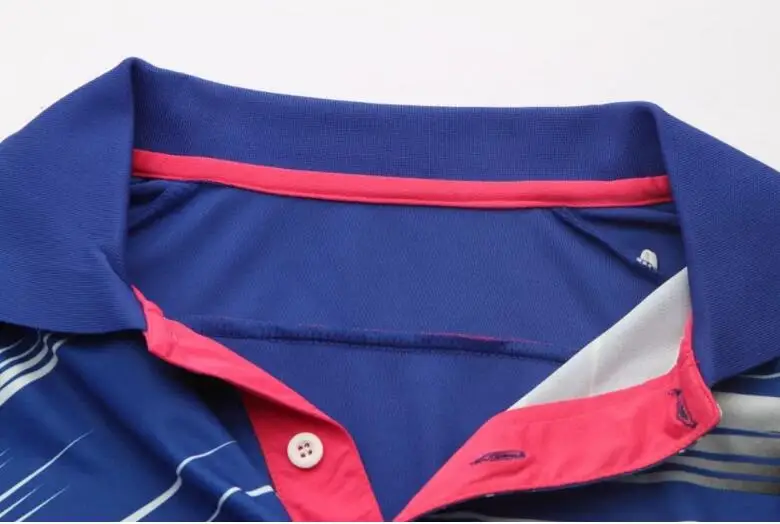 Новые мужские футболки для бадминтона, женские лацканы с короткими рукавами быстросохнущие дышащие для игры в настольный теннис, футболка, мужские теннисные футболки