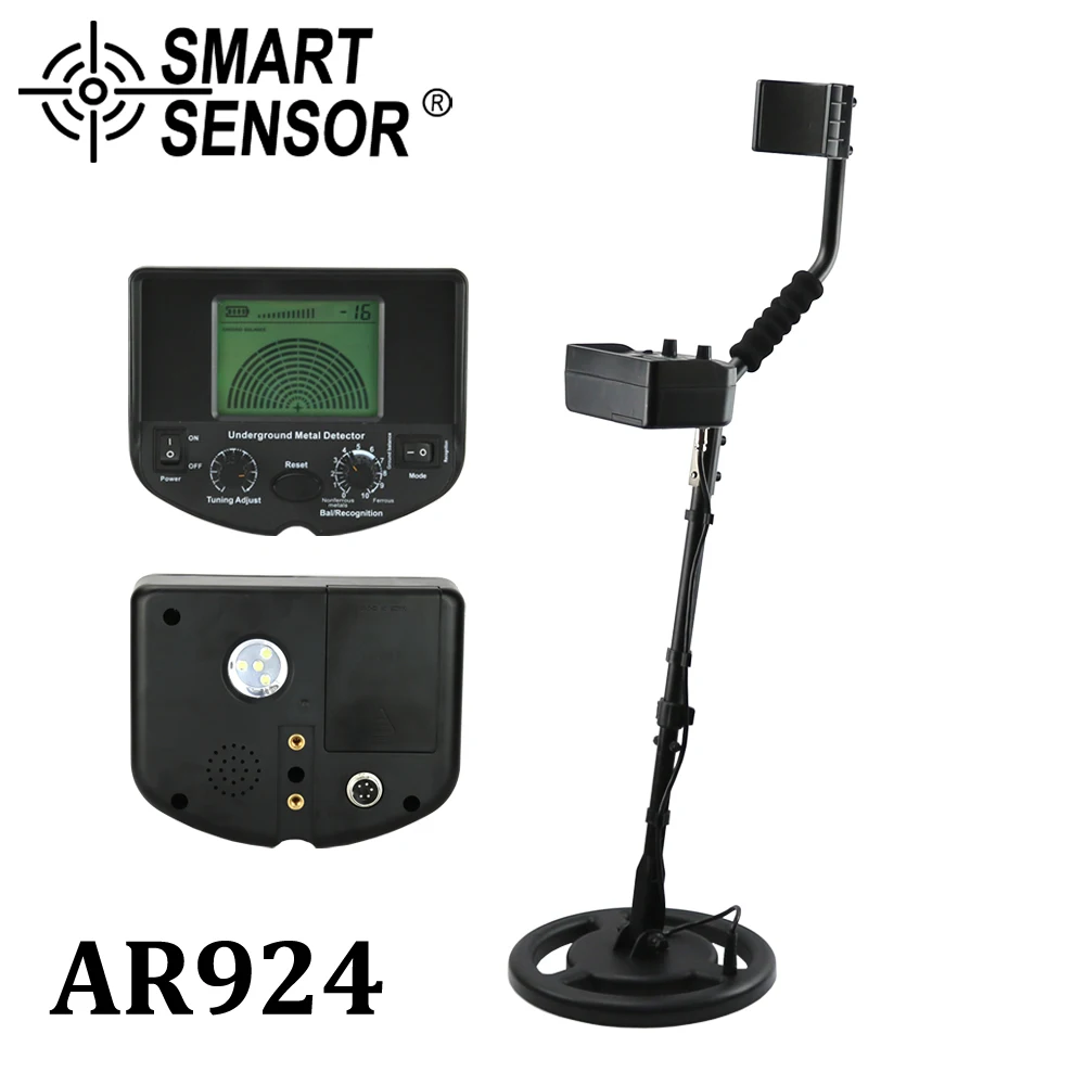 

SMART SENSOR AR924/AS924 Metal Detector Gold Detector Digger Treasure Hunter Professional Metal Detector Price Depth 1.5m/2.5m