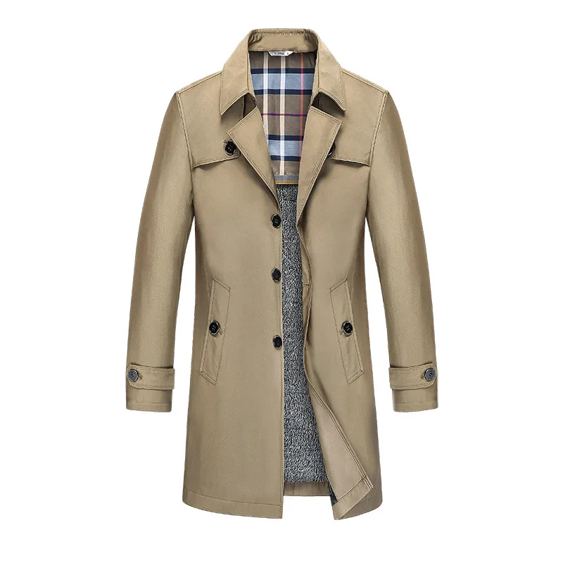 Brand Fashion Winter Men 's Cashmere Warm Jacket Windbreaker Plus Size 7XL 8XL 9XL Man Jackets Solid Color Long Men Coats