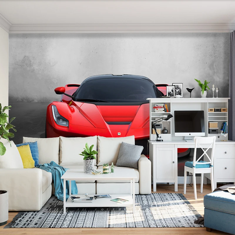 3d постер любого размера на заказ с изображением спортивного автомобиля фотообои