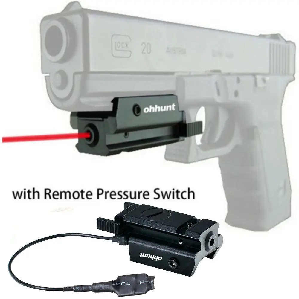 Laser Dot Sight Red 20mm Rifle Pistol Tactical Picatinny Low Profile