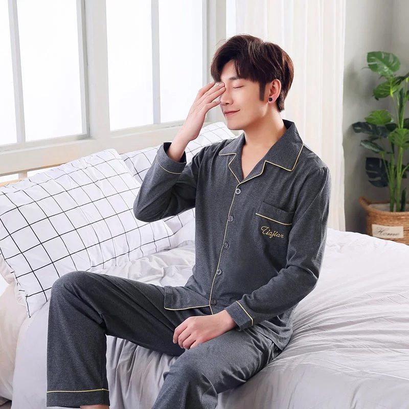 Buy Korean Popular Men Pajamas Comfy Sleepwear Men