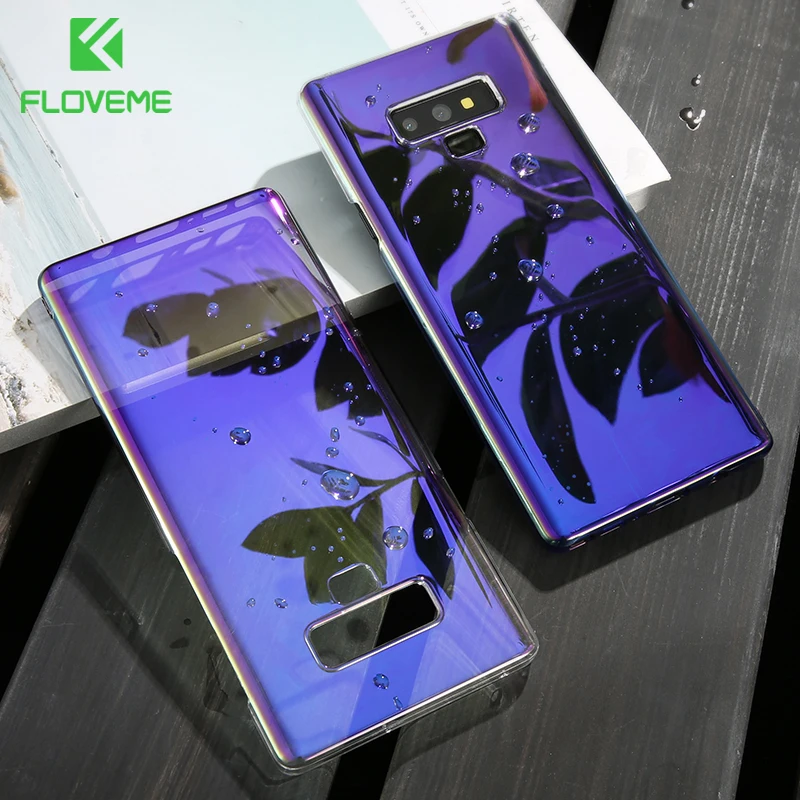 FLOVEME Aurora градиентный чехол для samsung Galaxy Note 9 8 Blue Ray телефона s S8 S9 Plus S7 Edge Жесткий PC