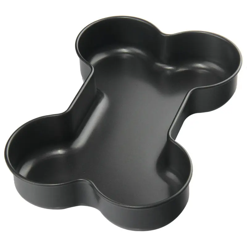 AMW 8 Inch Dog Bone Shaped Cake Baking Pan Non Stick Metal Oven Baking Trays Cake