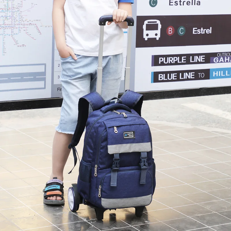 

Removable Children School Bags Six Wheels Children's Trolley school Backpack Primary Schoolbags Boys Girls kids Wheeled Backpack