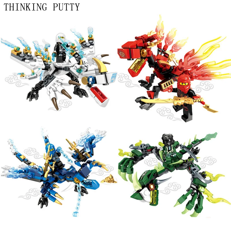 

Funny Ninjagoes Dragon Building Block For Children Gifts Kai Jay Cole Zane Lloyd Wu Nya Garmadon Ninja Kids Interesting DIY Toys