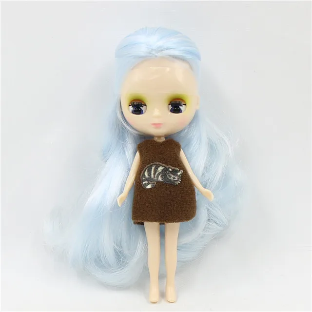 DBS blyth mini doll 10CM BJD normal body doll long hair 10cm toy anime random dress as a gift 10