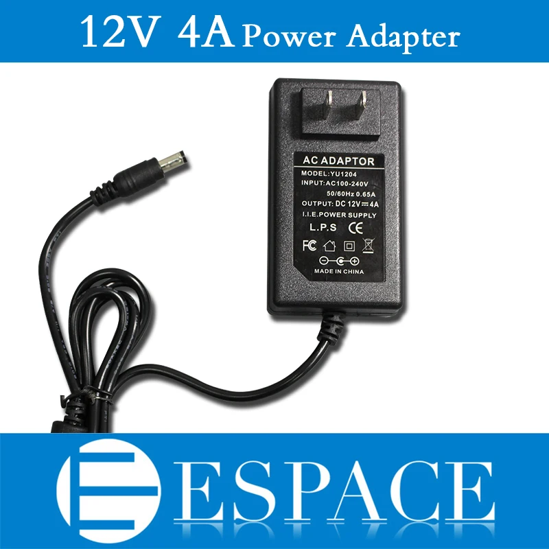 100pcs/lot New 12V 4A 48W Power Supply AC 100-240V To DC Adapter For 5050 3528 Led Strips with US/EU plug free DHL 100pcs/lot New 12V 4A 48W Power Supply AC 100-240V To DC Adapter For 5050 3528 Led Strips with US/EU plug free DHL
