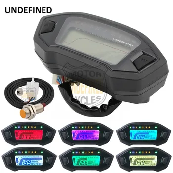 

Universal Motorcycle Speedometer Digital LCD 14000rpm Odometer Tachometer W/ Speed Sensor Backlight 7 Color Display Oil Meter