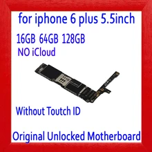 С системой IOS для iphone 6 Plus материнская плата 16 Гб/64 Гб/128 ГБ Оригинал разблокирована для iphone 6 Plus логические платы без Touch ID