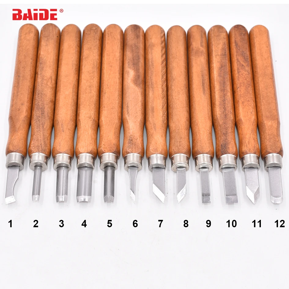 50set/lot 12 in 1 Graver Knife Woodcut Engraving Sculpting Knifes Sharp