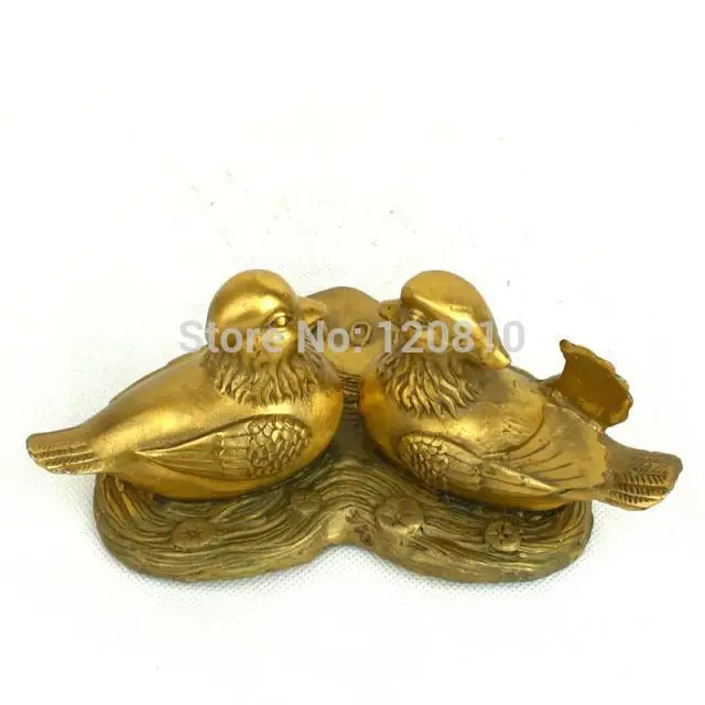 

Copper ornaments mandarin duck promote harmonious marriage of husband and wife Wang peach promote family conflicts statue