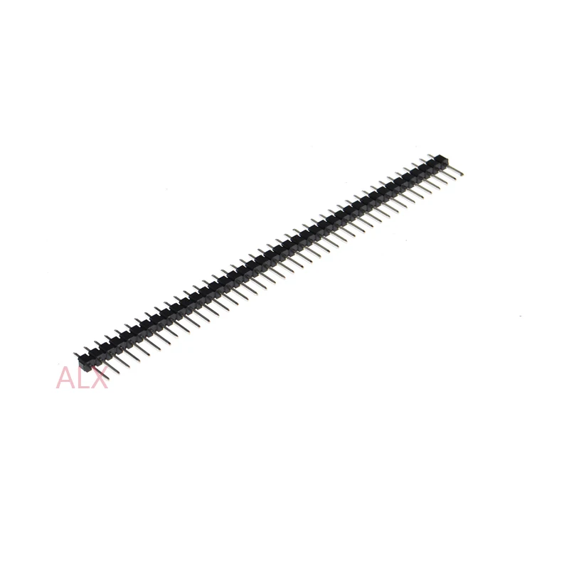 

10PCS 1X40 PIN Single Row MALE 2.54MM PITCH 11MM LONG PIN Header connector Strip 1X40pin 1*40 40P 40PIN black FOR PCB BOARD