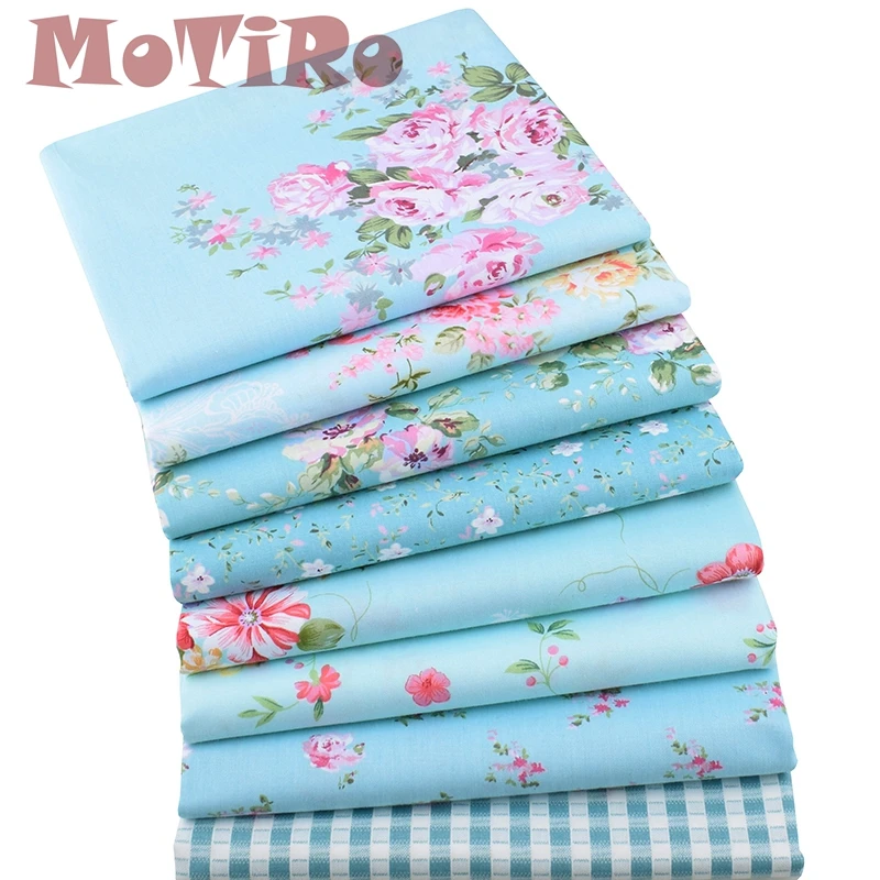 MoTiRo 100X160 см набивная саржевая хлопковая ткань розовый цветок на синем фоне для