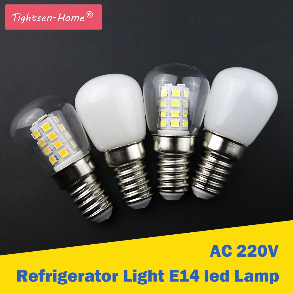 E14 Mini Lamparas Refrigerator Light LED Lamp 3W SMD 2835 AC 220V Spotlight Bulbs Freezer Fridge Chandelier Warm / White | Освещение