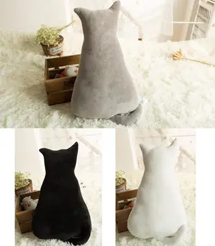 

45cm Soft Fashion Back Shadow Cat Seat Sofa Cute Plush Animal Practical Jokes Toys